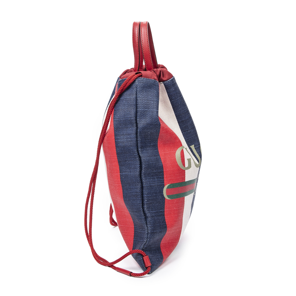 Gucci Striped Drawstring Backpack - Picture 4 of 9
